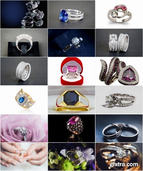 Collection various jewelry rings wedding ring Jewel ring 25 HQ Jpeg