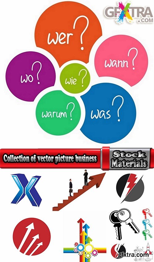 Collection of vector picture business concept idea infographics success 25 Eps