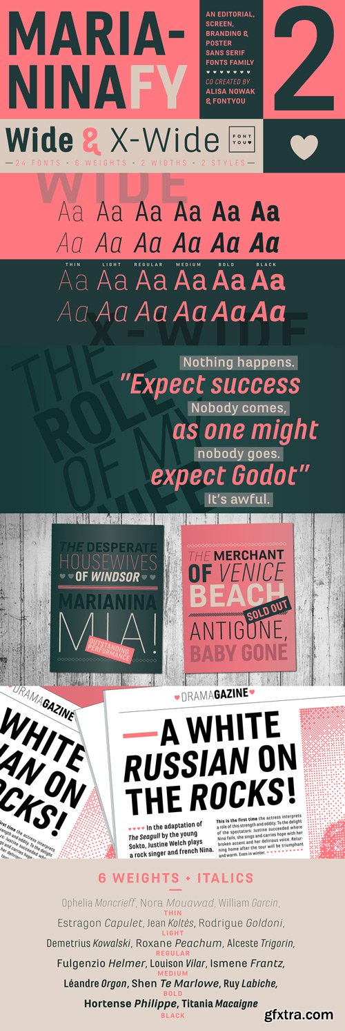 Marianina Extended FY Font Family $480