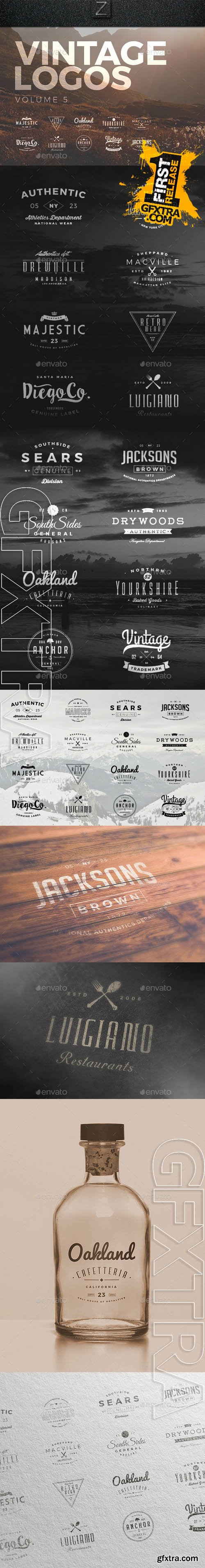 Vintage Logos Set 5 - GraphicRiver 10514094