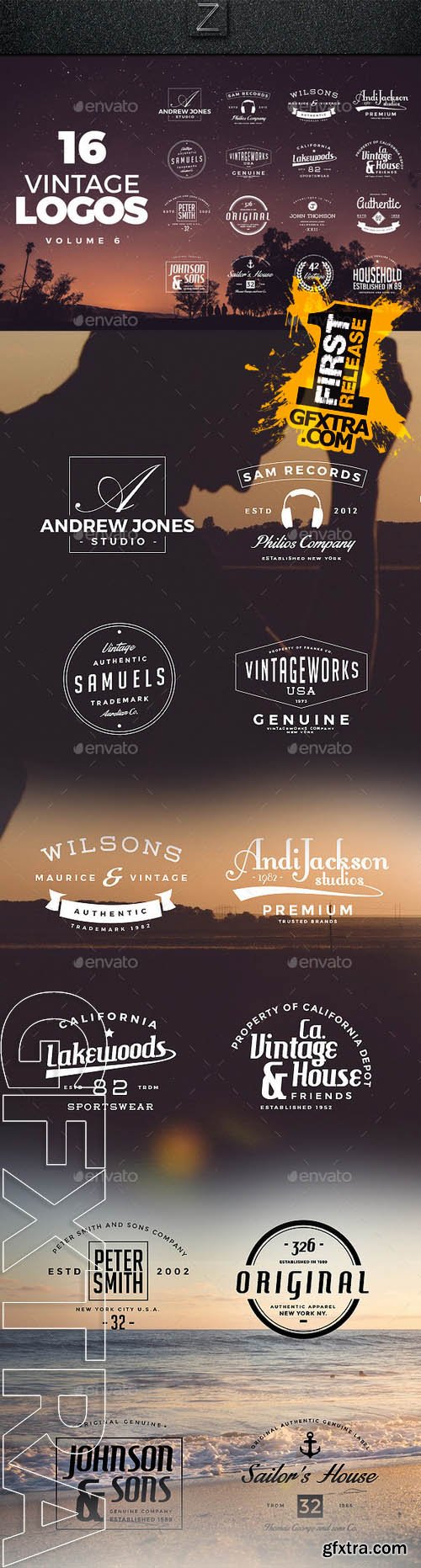 Vintage Logos Set 6 - GraphicRiver 10771411