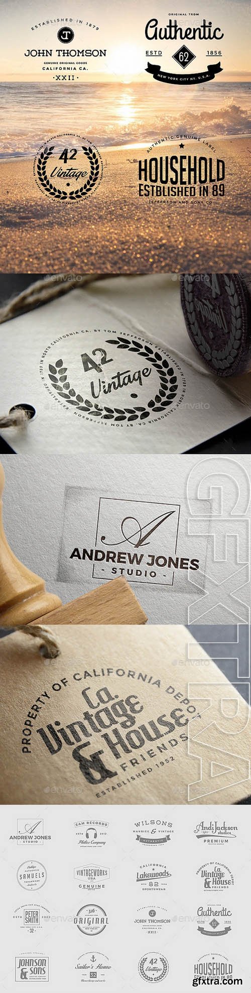 Vintage Logos Set 6 - GraphicRiver 10771411