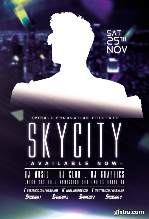 Sky City Flyer Template