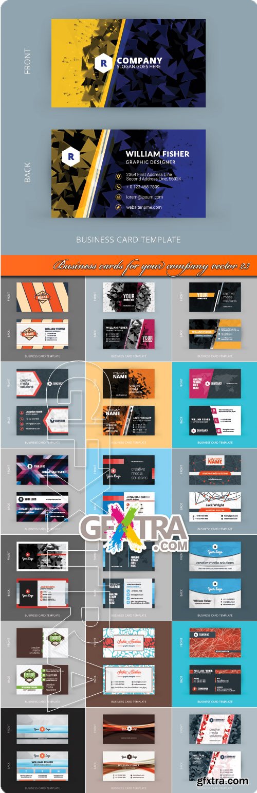 Business cards for your company vector 23