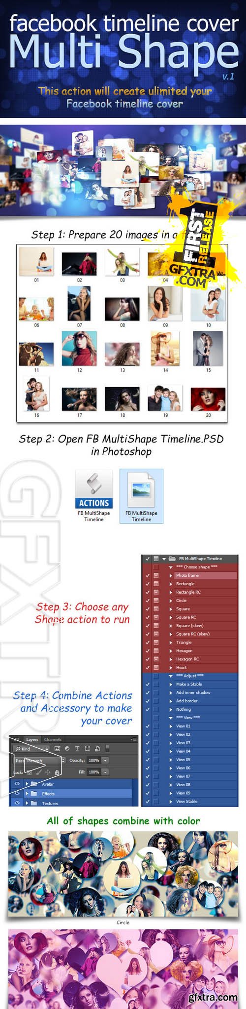 Facebook Multi Shape Timeline - GraphicRiver 11177203