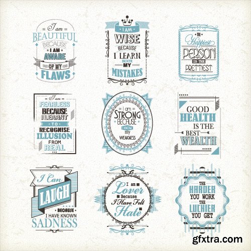 Vintage logos emblems badges and typography elements vector