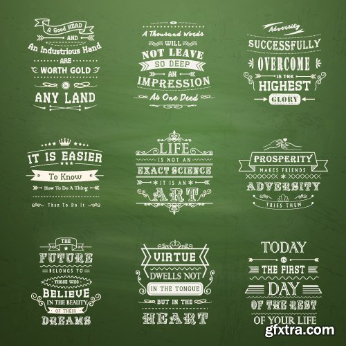 Vintage logos emblems badges and typography elements vector 2