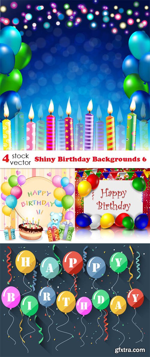 Vectors - Shiny Birthday Backgrounds 6