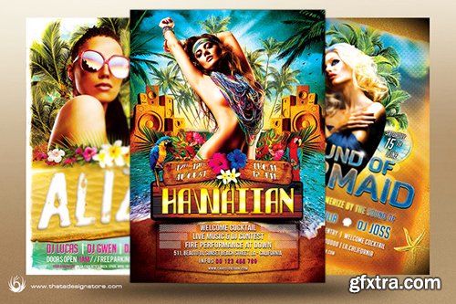 CM Beach Party Flyer Bundle V1-V2 (249263-249334)