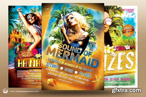 CM Beach Party Flyer Bundle V1-V2 (249263-249334)