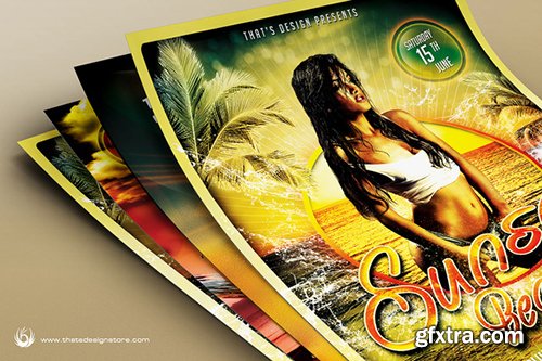 CM Beach Party Flyer Bundle V1-V2 (249263-249334)