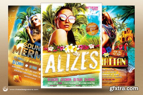 CM Beach Party Flyer Bundle V1-V2 (249263-249334)