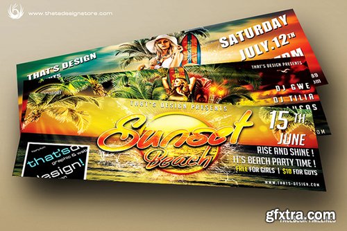 CM Beach Party Flyer Bundle V1-V2 (249263-249334)