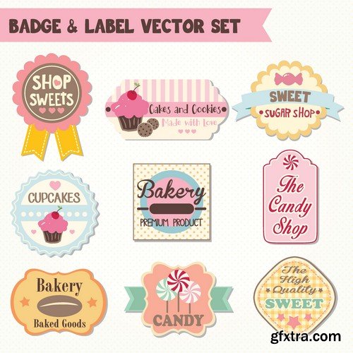 Stock Vectors - Sticker and label 5, 25xEPS