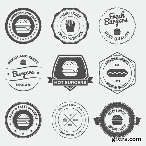 Stock Vectors - Sticker and label 5, 25xEPS