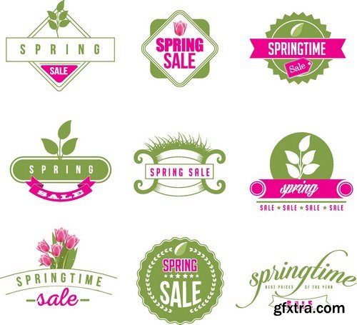 Stock Vectors - Sticker and label 5, 25xEPS