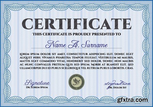 Stock Vectors - Certificate Template 9, 25xEPS