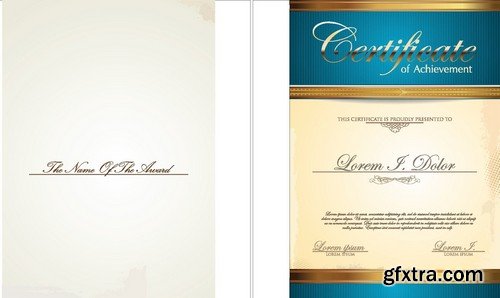 Stock Vectors - Certificate Template 9, 25xEPS