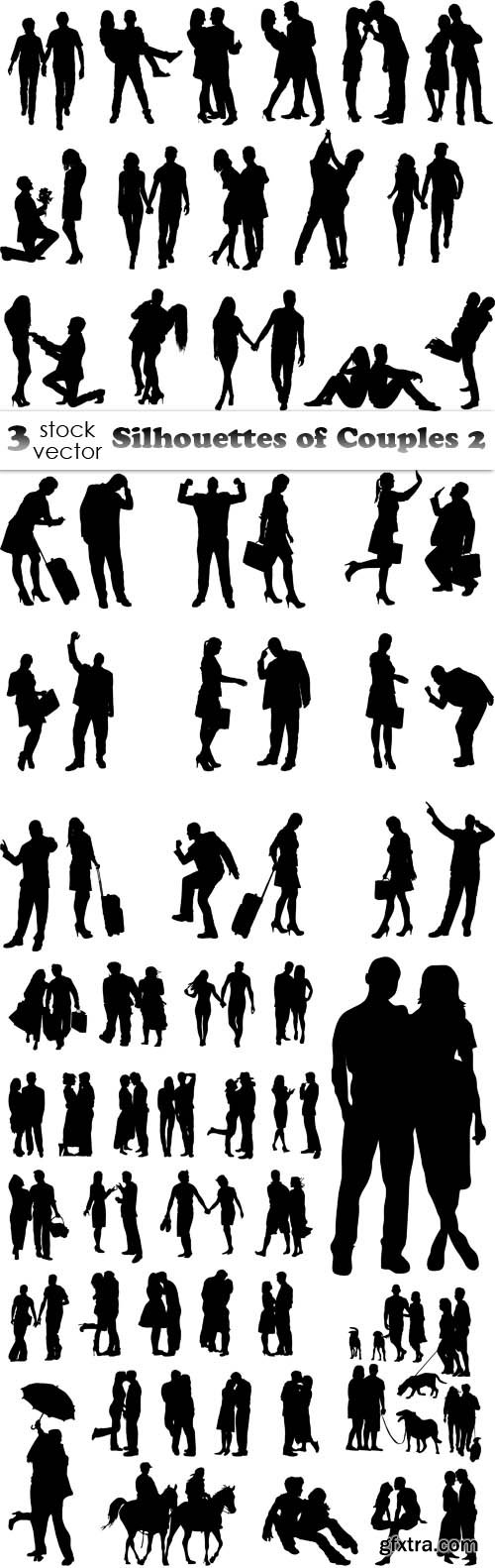 Vectors - Silhouettes of Couples 2