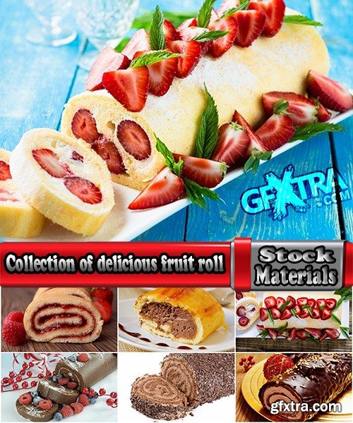 Collection of delicious fruit pies jam roll cake 25 HQ Jpeg