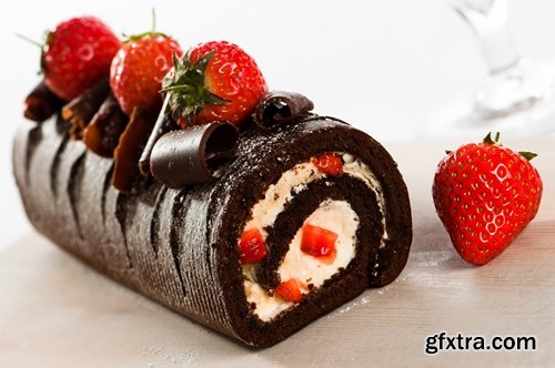 Collection of delicious fruit pies jam roll cake 25 HQ Jpeg
