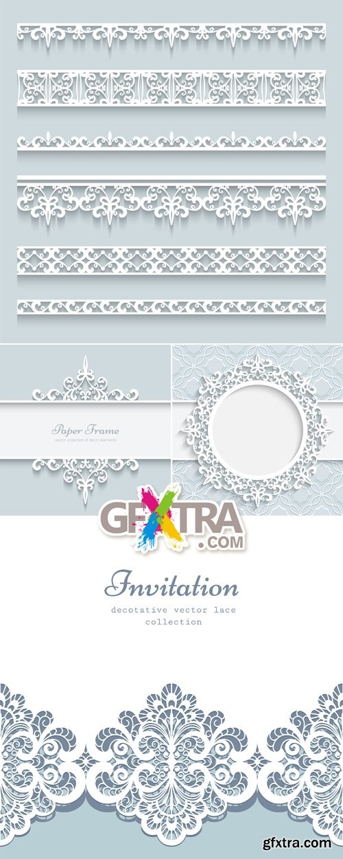 Paper Frames & Borders Vector