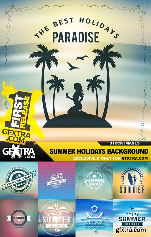 Summer Holidays Background - 25 Vector