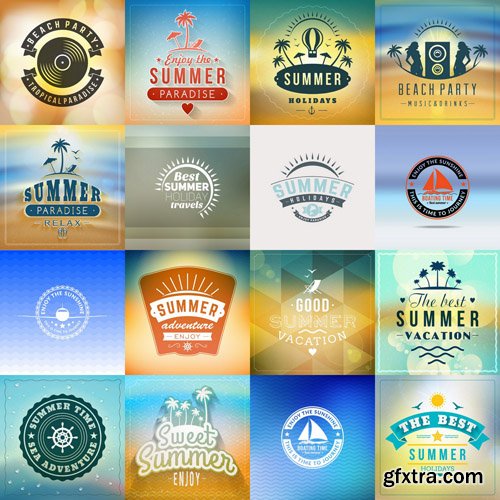 Summer Holidays Background - 25 Vector