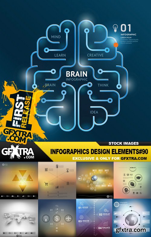 Infographics Design Elements#90 - 25 Vector