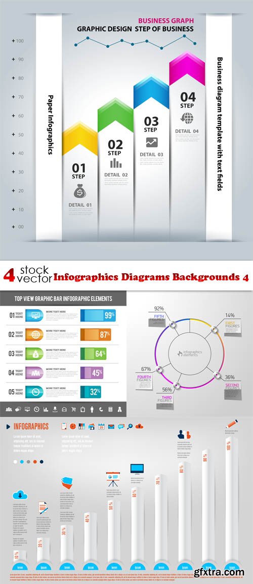 Vectors - Infographics Diagrams Backgrounds 4