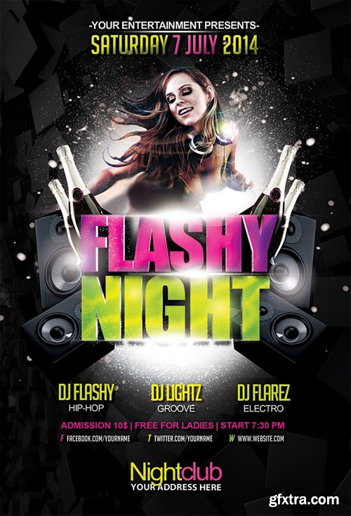 Flashy Night Flyer Template