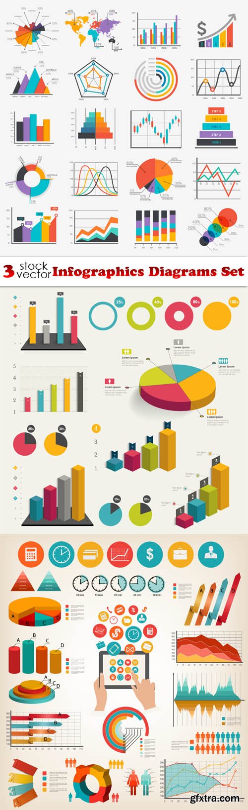 Vectors - Infographics Diagrams Set