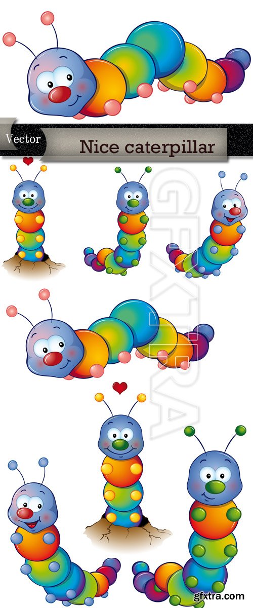 Nice caterpillar in Vector