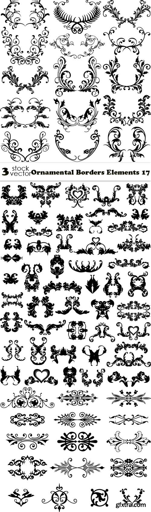 Vectors - Ornamental Borders Elements 17