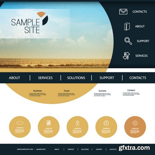 Stock Vectors - Website Template 24, 25xEPS