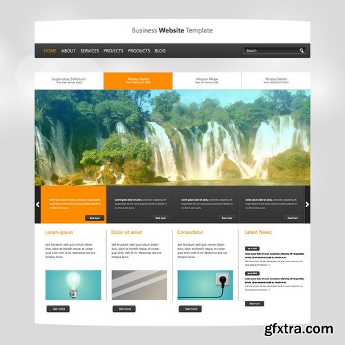 Stock Vectors - Website Template 24, 25xEPS