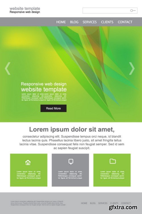 Stock Vectors - Website Template 24, 25xEPS