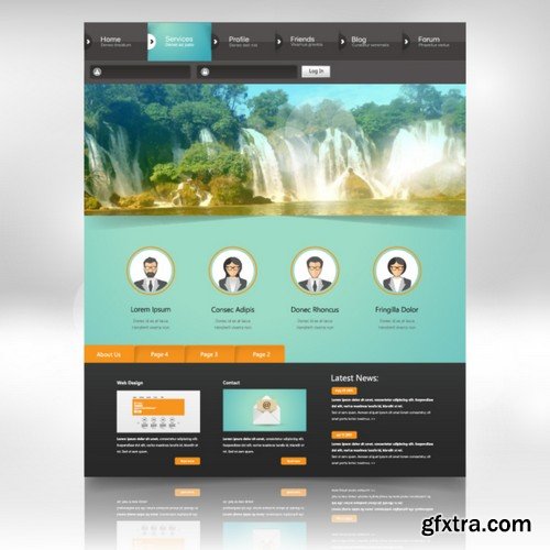 Stock Vectors - Website Template 24, 25xEPS