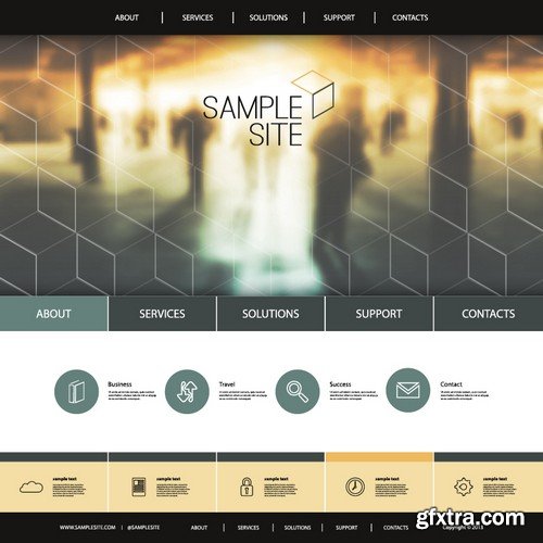 Stock Vectors - Website Template 24, 25xEPS