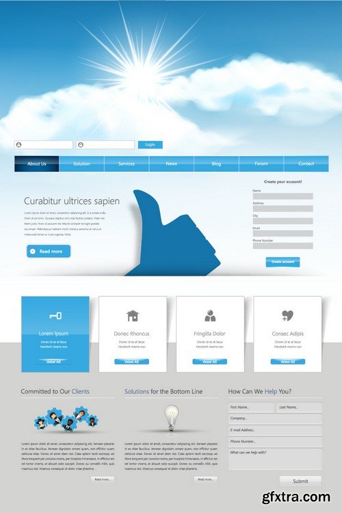 Stock Vectors - Website Template 24, 25xEPS