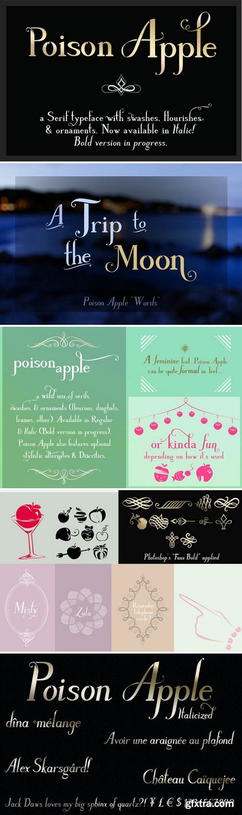 CM - Poison Apple: a Serif & Script font