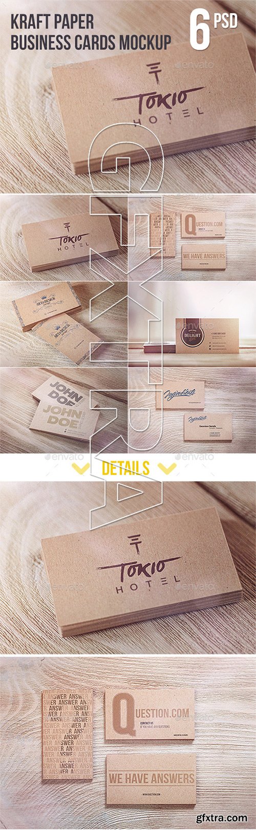 GraphicRiver - Kraft Paper Business Cards MockUp 11406178