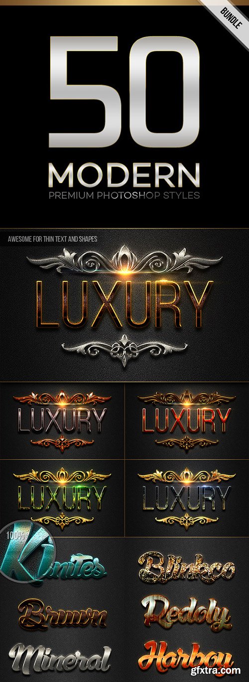 GraphicRiver 50 Modern Styles Bundle 11403938