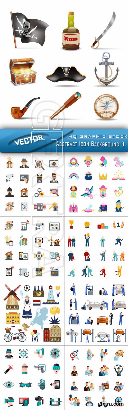 Stock Vector - Abstract Icon Background 3