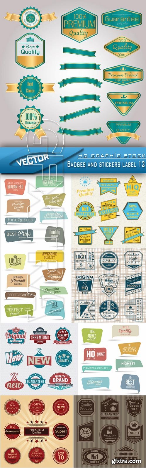 Stock Vector - Badges and stickers label 12