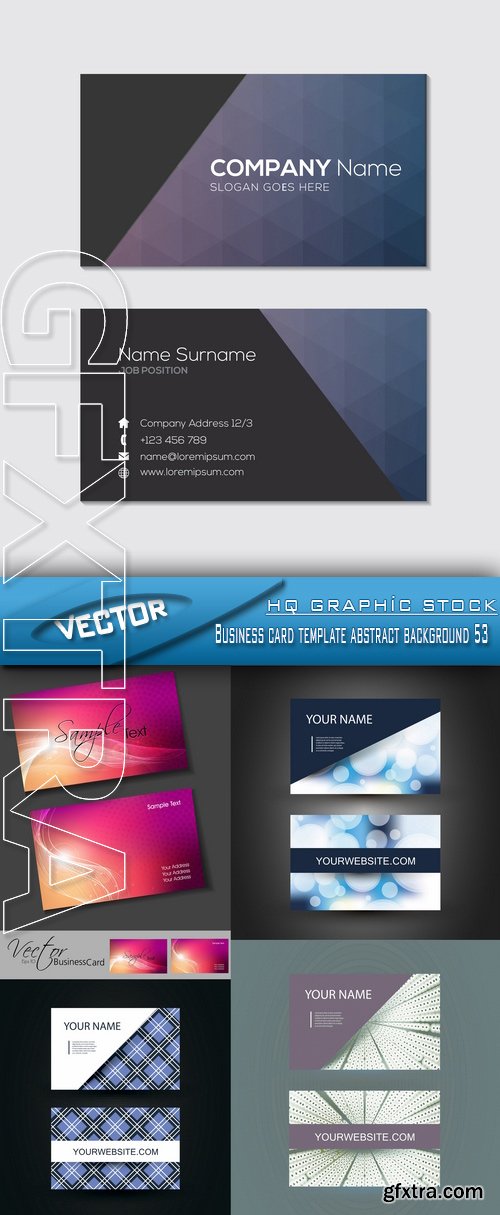 Stock Vector - Business card template abstract background 53