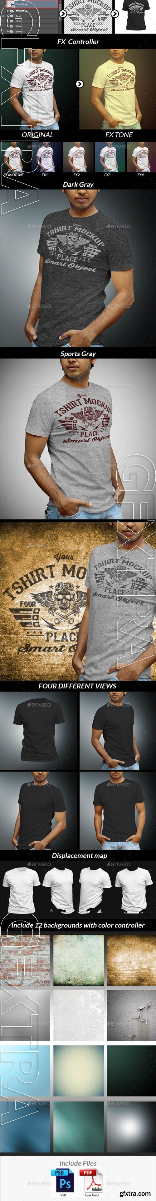 Realistic Men's Tshirt Mockup - GraphicRiver 11401880