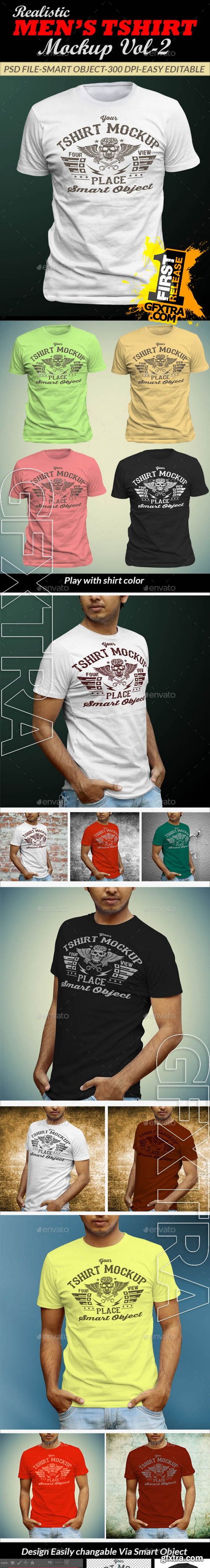 Realistic Men's Tshirt Mockup - GraphicRiver 11401880