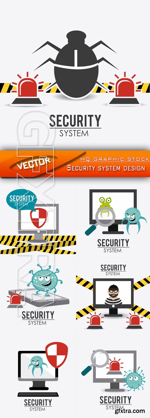 Stock Vector - Security system design