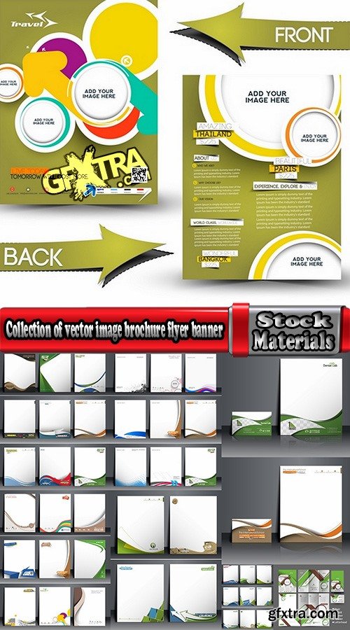 Collection of vector image brochure flyer banner #5-25 Eps